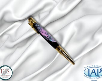 Medical themed pen with gold accents