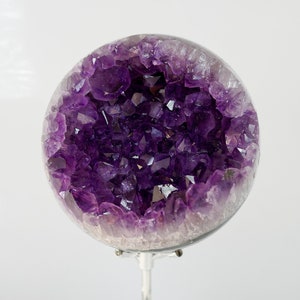 Amethyst Geode Sphere | Amethyst Crystal Ball | Amethyst Druzy Sphere | Top Quality Amethyst Sphere | Crystal Sphere on Stand | Geode Sphere
