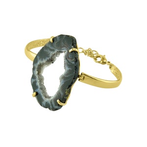 Agate Geode Bracelet | Agate Slice Bracelet | Small Geode Druzy Bracelet