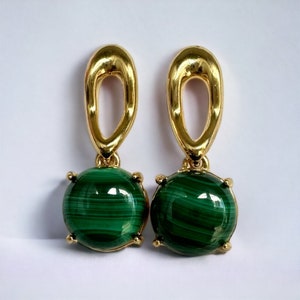 Malachite Earrings | Malachite Drop Earrings | Malachite Dangle Earrings