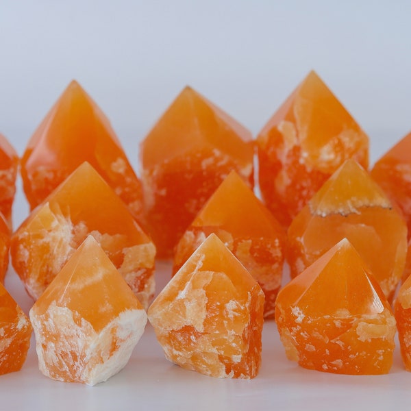 Orange Calcite Point | Crystal Point | Orange Calcite Crystal | Calcite Points