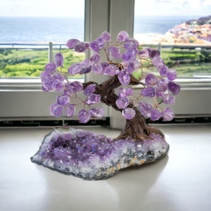 Crystal Tree | Amethyst Bonsai Tree | Handmade Crystal Tree | High Quality Gemstone Tree | Amethyst Tree of Life | Natural Stone Tree