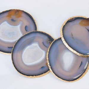 Agate Collection Coaster Set | High Quality Agate Coasters | Unique Agate Slice Coasters