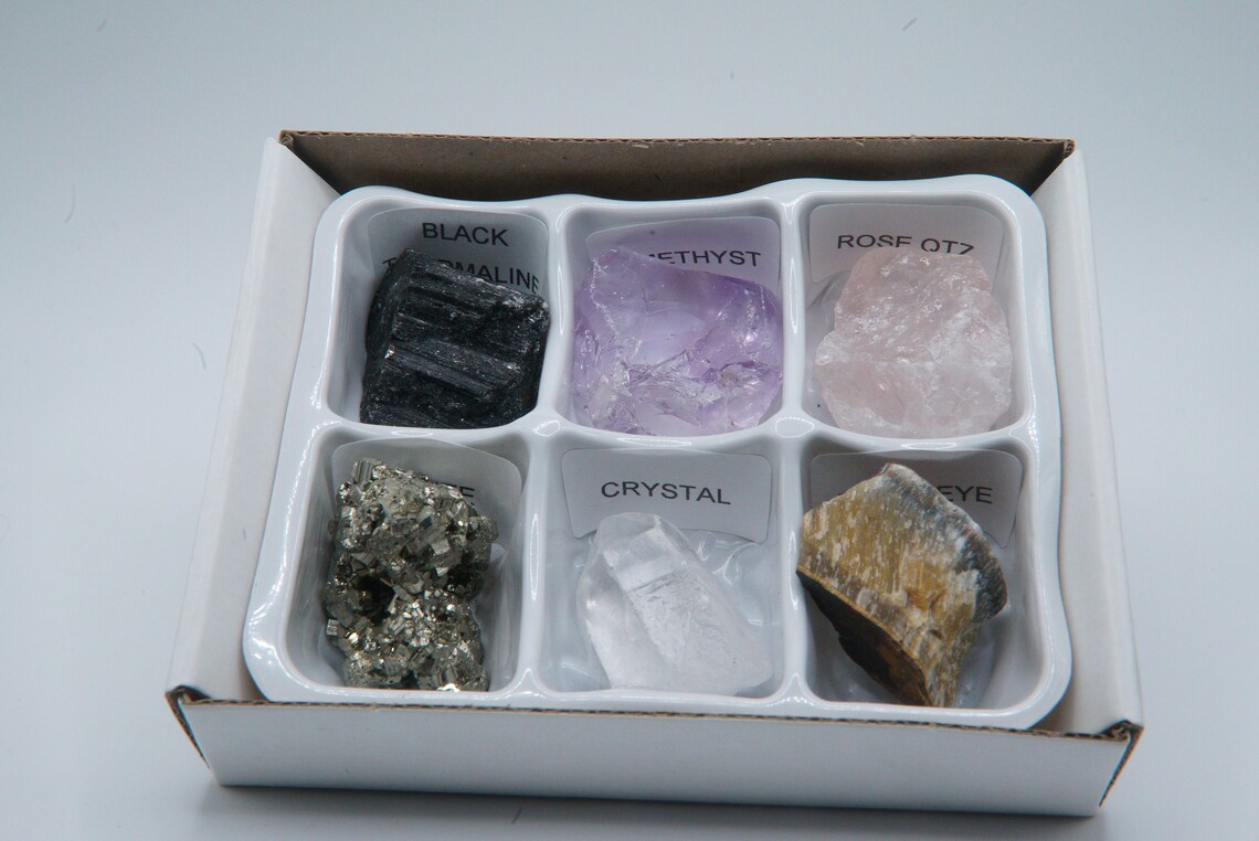 Gemstone Collection box sample box 2 sizes 24 stones & 6 Etsy