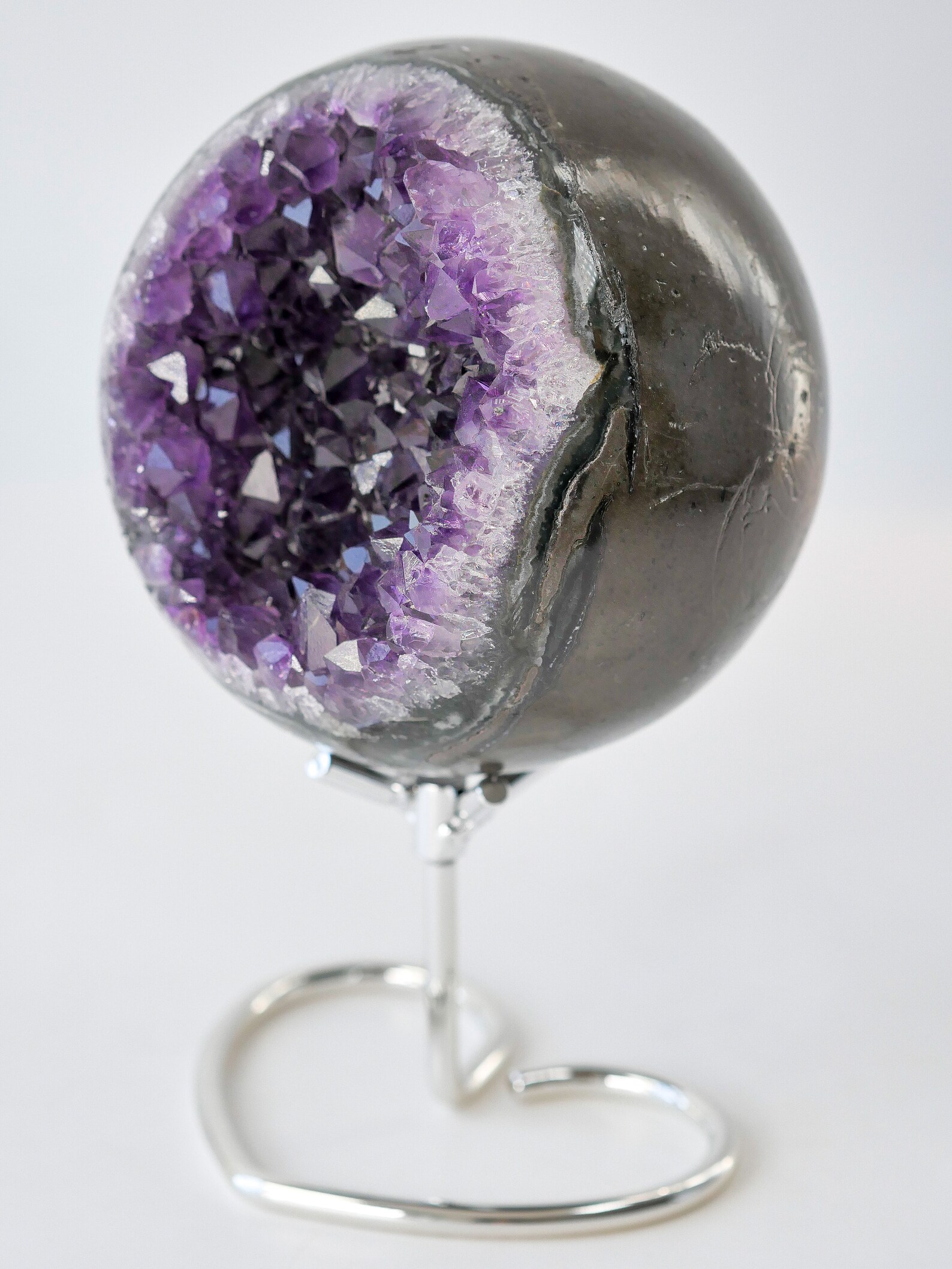 High Quality Amethyst Geode Sphere | Amethyst Crystal Ball | Crystal ...