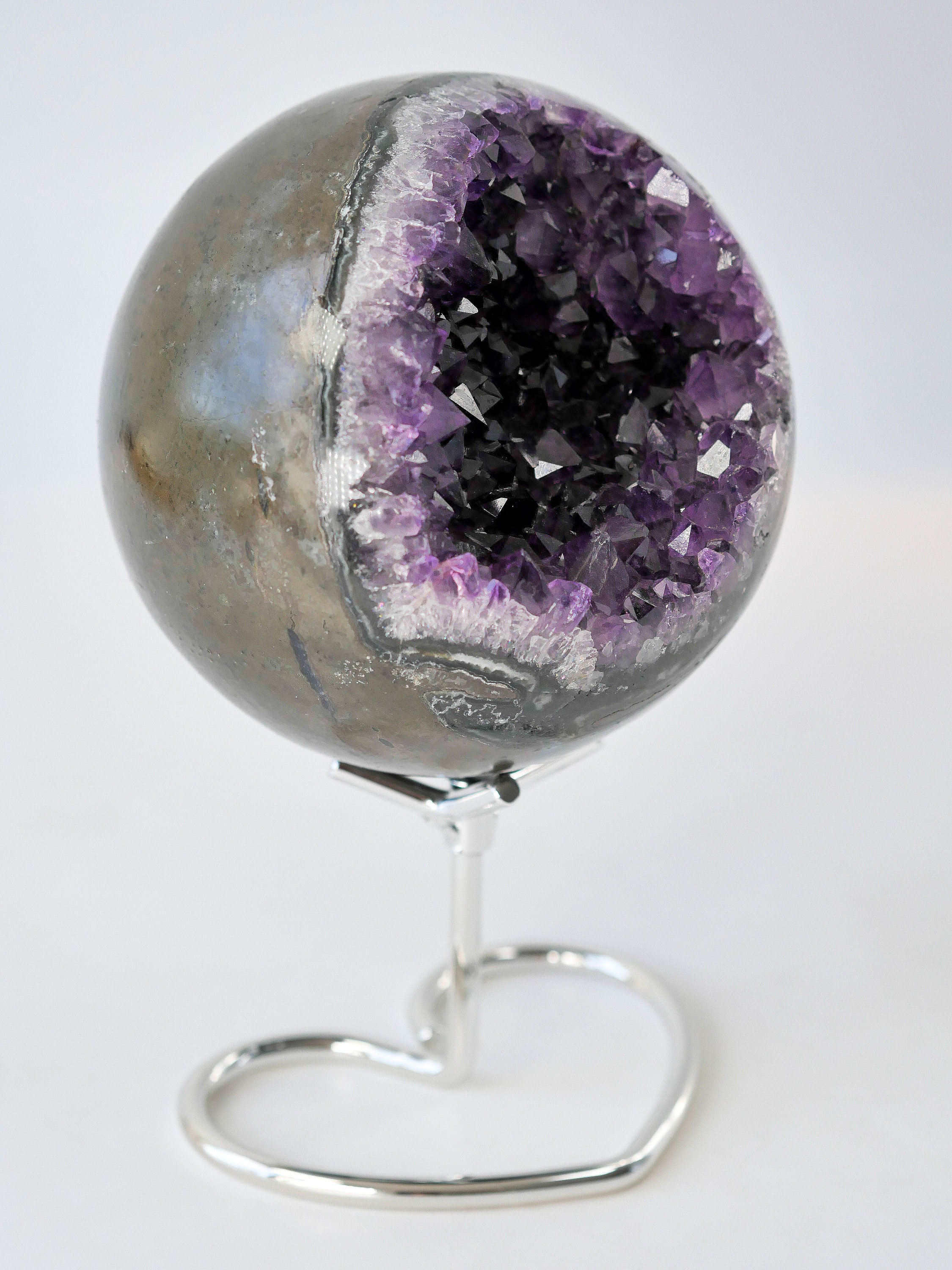 High Quality Amethyst Geode Sphere | Amethyst Crystal Ball | Crystal ...