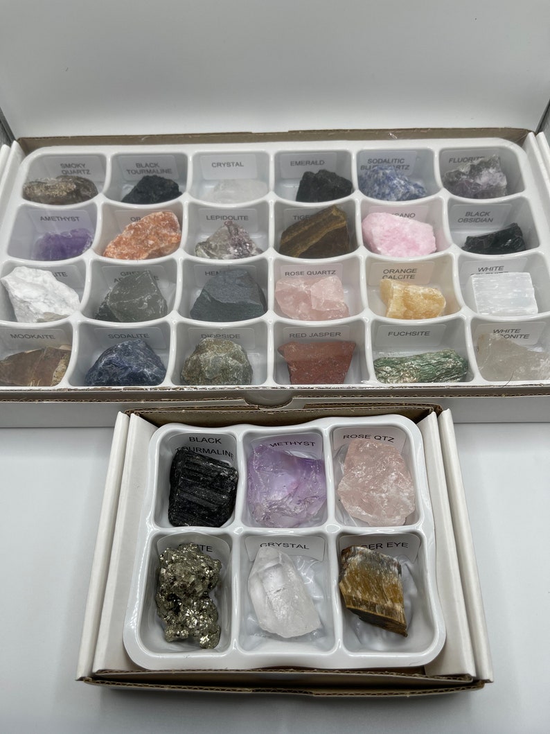 Crystal Collection Box Mineral Collection Box Natural - Etsy