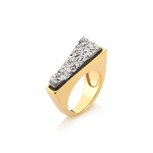 Natural Druzy Ring | Stackable Ring | Agate Druzy Ring | Gold Filled Ring | Gemstone Ring | Women Ring | Statement Ring | Crystal Ring