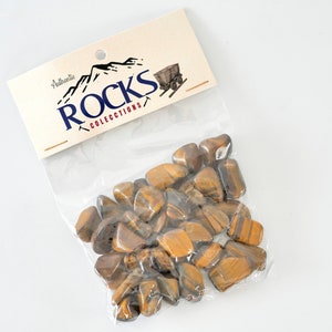Tiger’s eye Tumbled Stones Bag - Bulk Tumbled Tiger’s eye Crystals from South Africa
