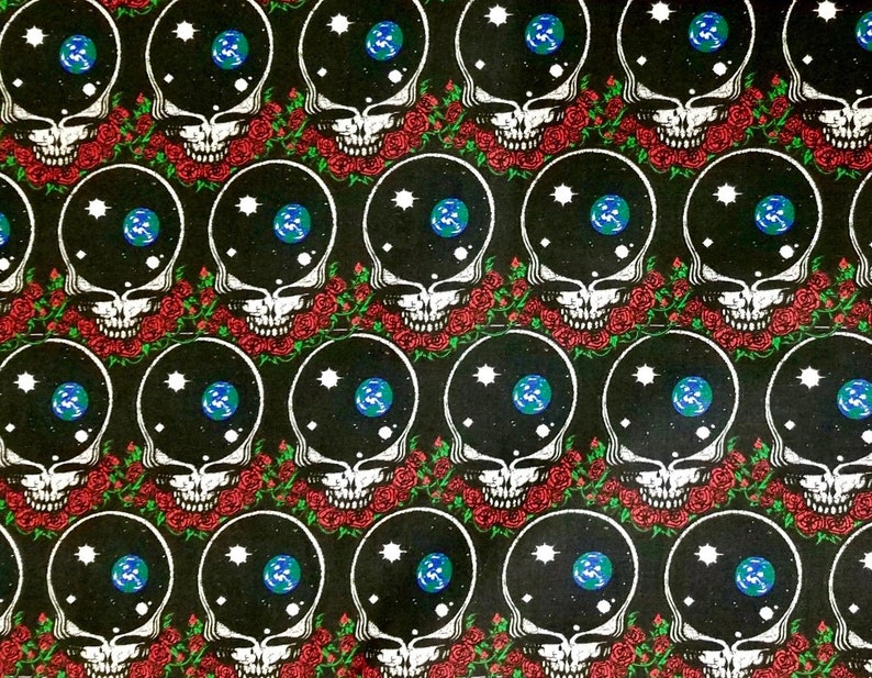 Grateful Dead Fabric 100 Cotton Fabric 9x43 Quarter Yard Etsy