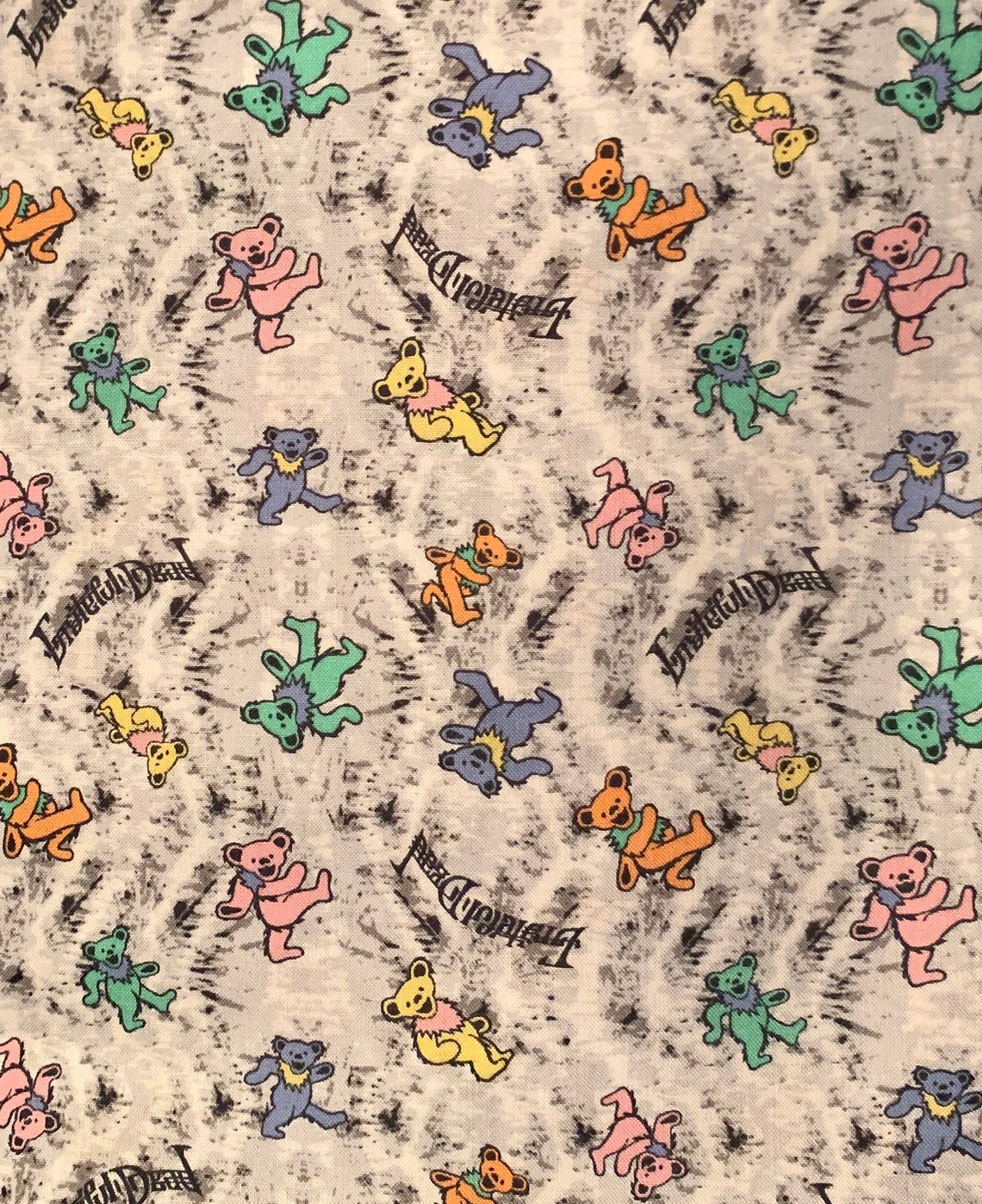 Grateful Dead Fabric 100 Cotton quarter Yard 9x43 Half Etsy