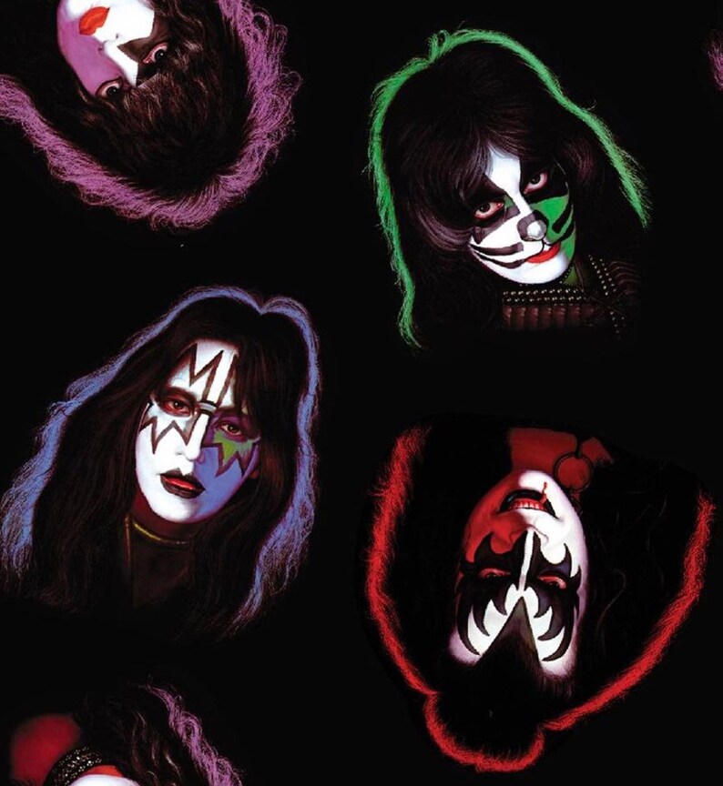 Kiss Fabric 100 Cotton Rock Band Fabric 9x43 Quarter Etsy