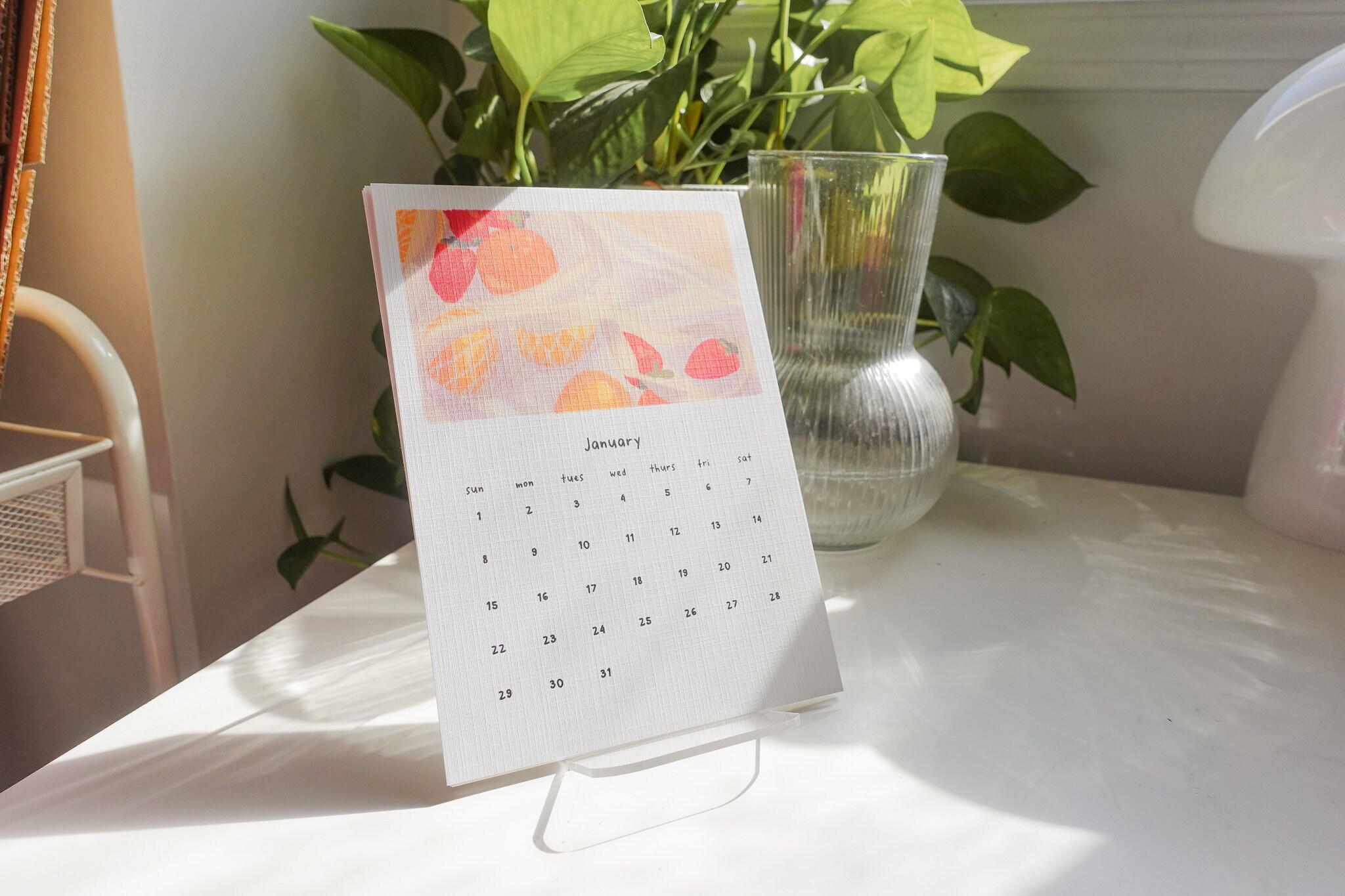 Desk Calendar 2023 With Stand 2023 Standing Desktop Calendar Etsy Canada