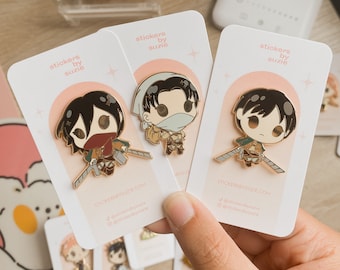 Soldier Chibi Anime Pins