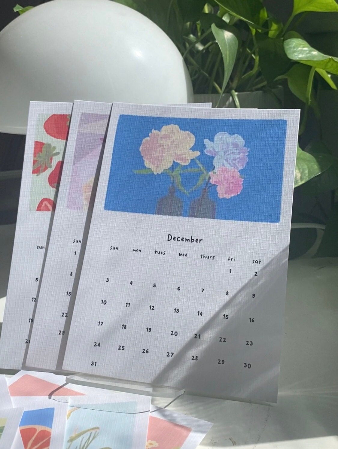 Desk Calendar 2023 With Stand 2023 Standing Desktop Calendar Etsy Canada