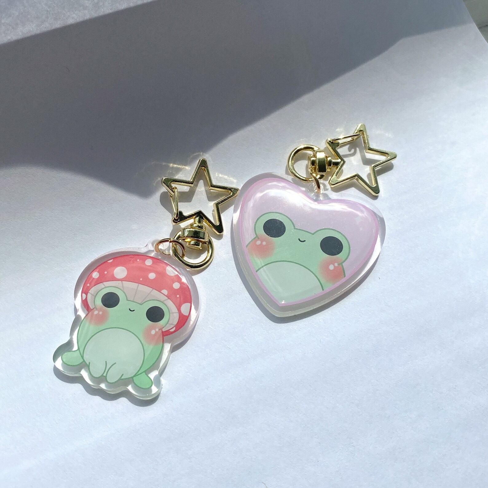 Frog keychain Cute frog keychain Acrylic keychain Single Etsy