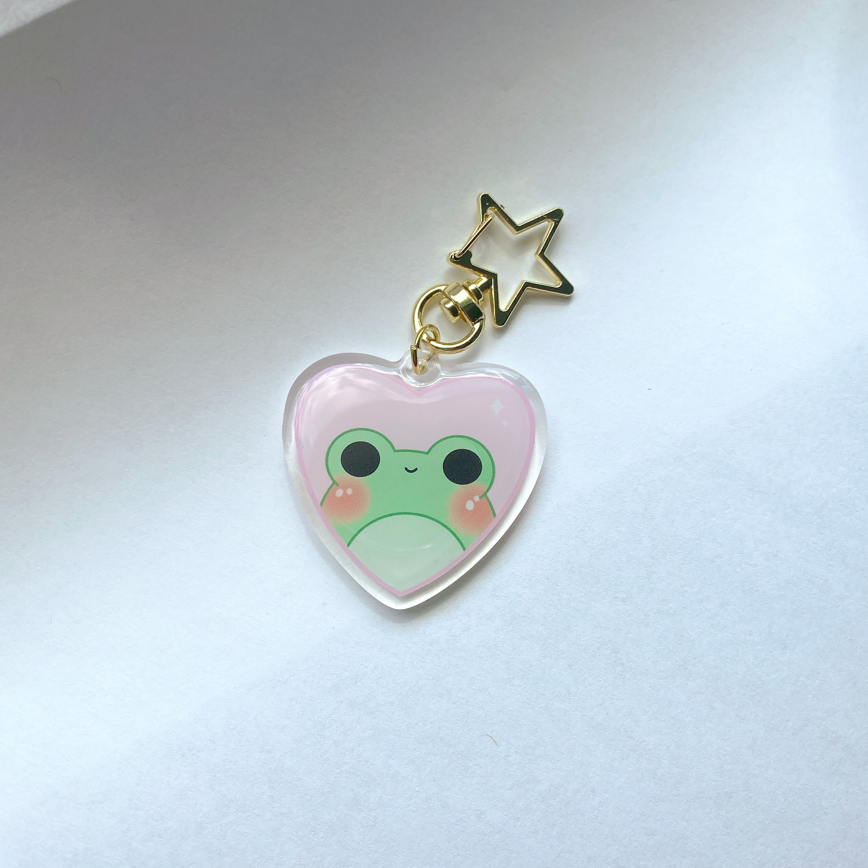 Frog keychain Cute frog keychain Acrylic keychain Single Etsy