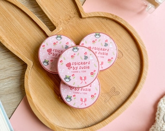 Forest Spirit Washi Tape, Cute Gray Woodland Creature Masking Tape for Journaling, Magical Nature Stationery, Kawaii Planner Supplies 15mm