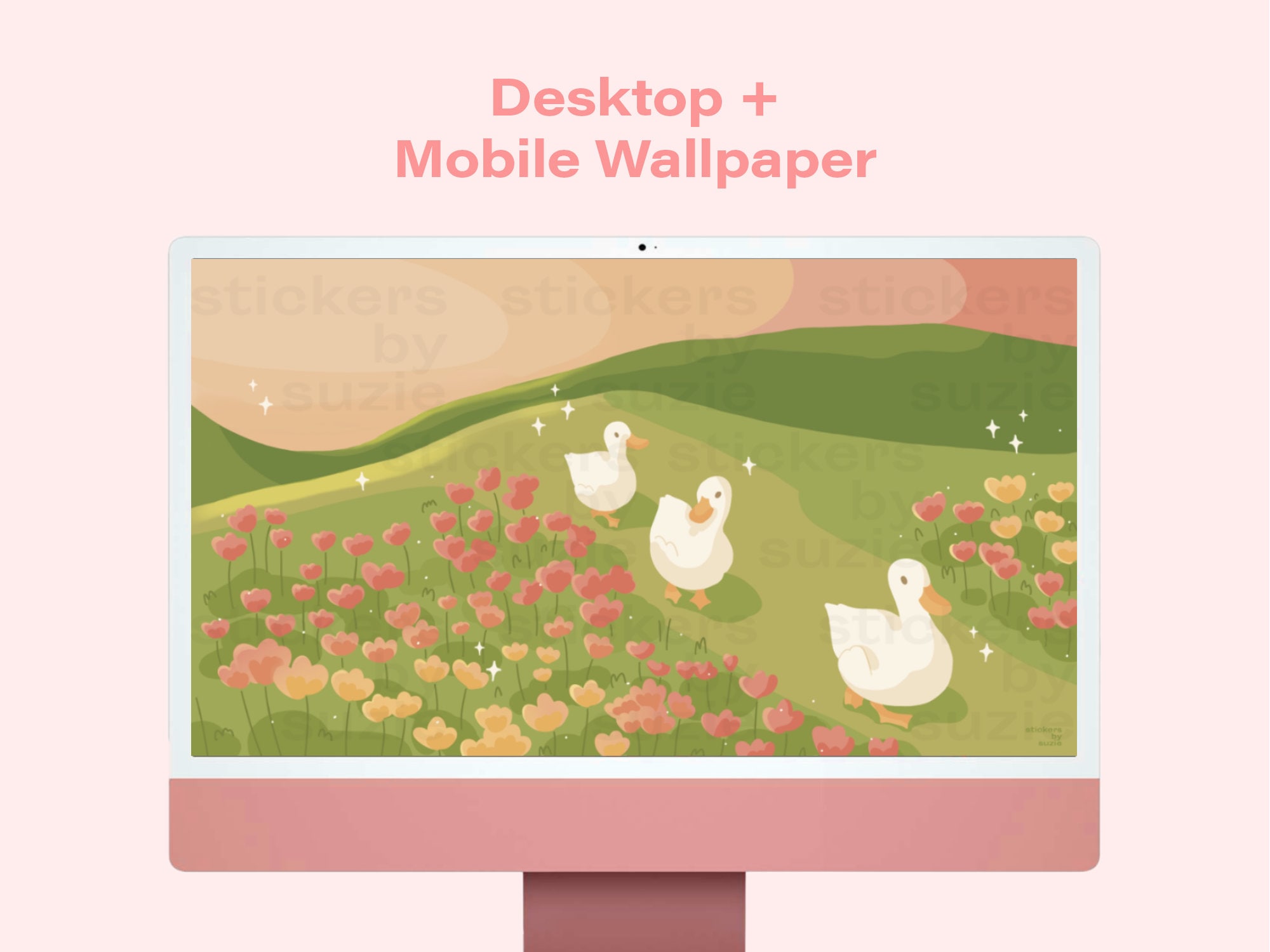 アヒルのデスクトップの壁紙 | iPhone の壁紙 | 即時ダウンロード | アヒルのギフト | デスクトップの壁紙 | モバイルの壁紙