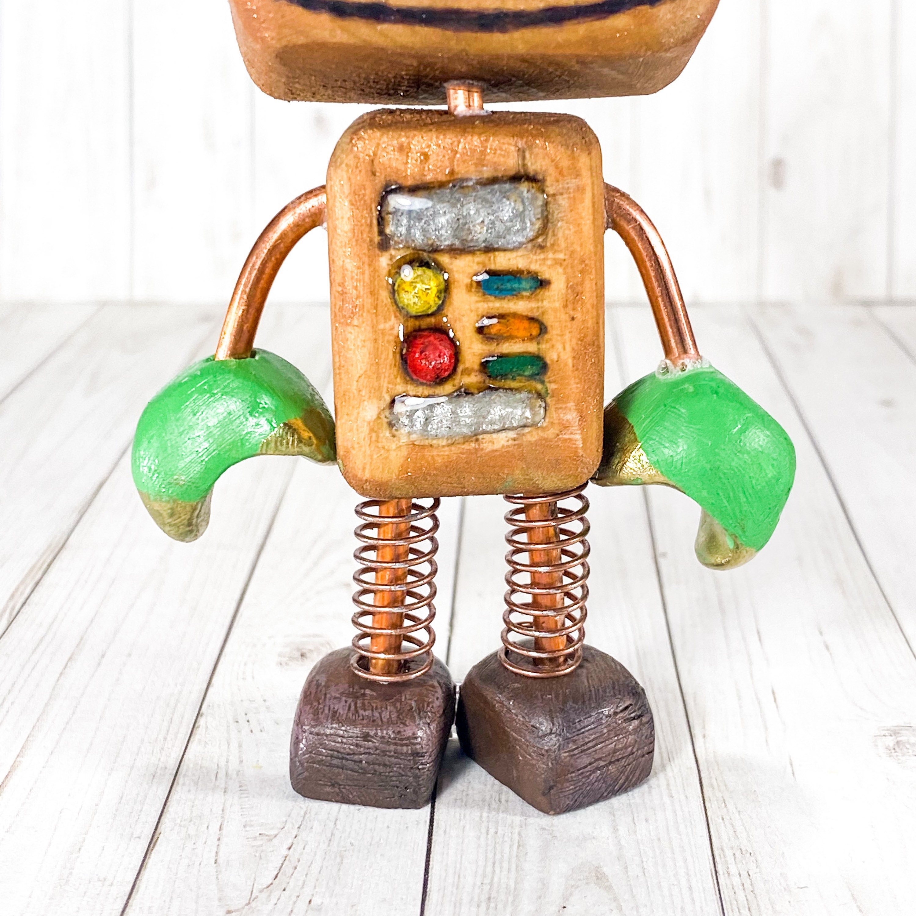 PICKLE 2.4 Robot Figurine Handmade Wooden Robot Etsy