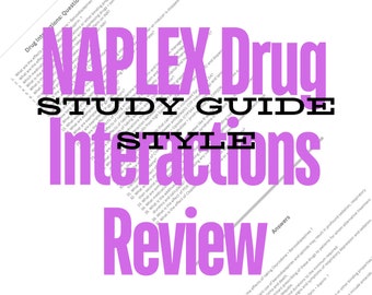 Comprehensive Drug Interactions Study Guide | Instant Digital Download