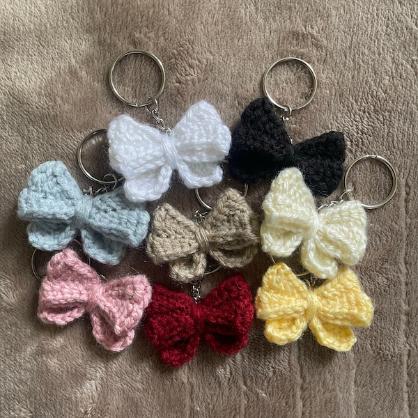 Crochet Bow Keychains