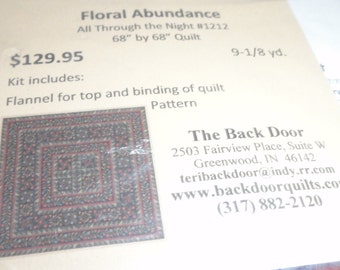 Floral Abundance 68 inch x 68 inch Quilt Kit