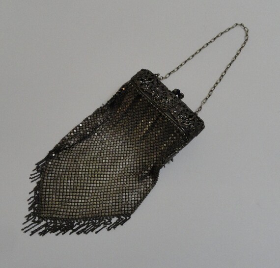 Victorian Mesh Purse w Sapphire Stem - image 1