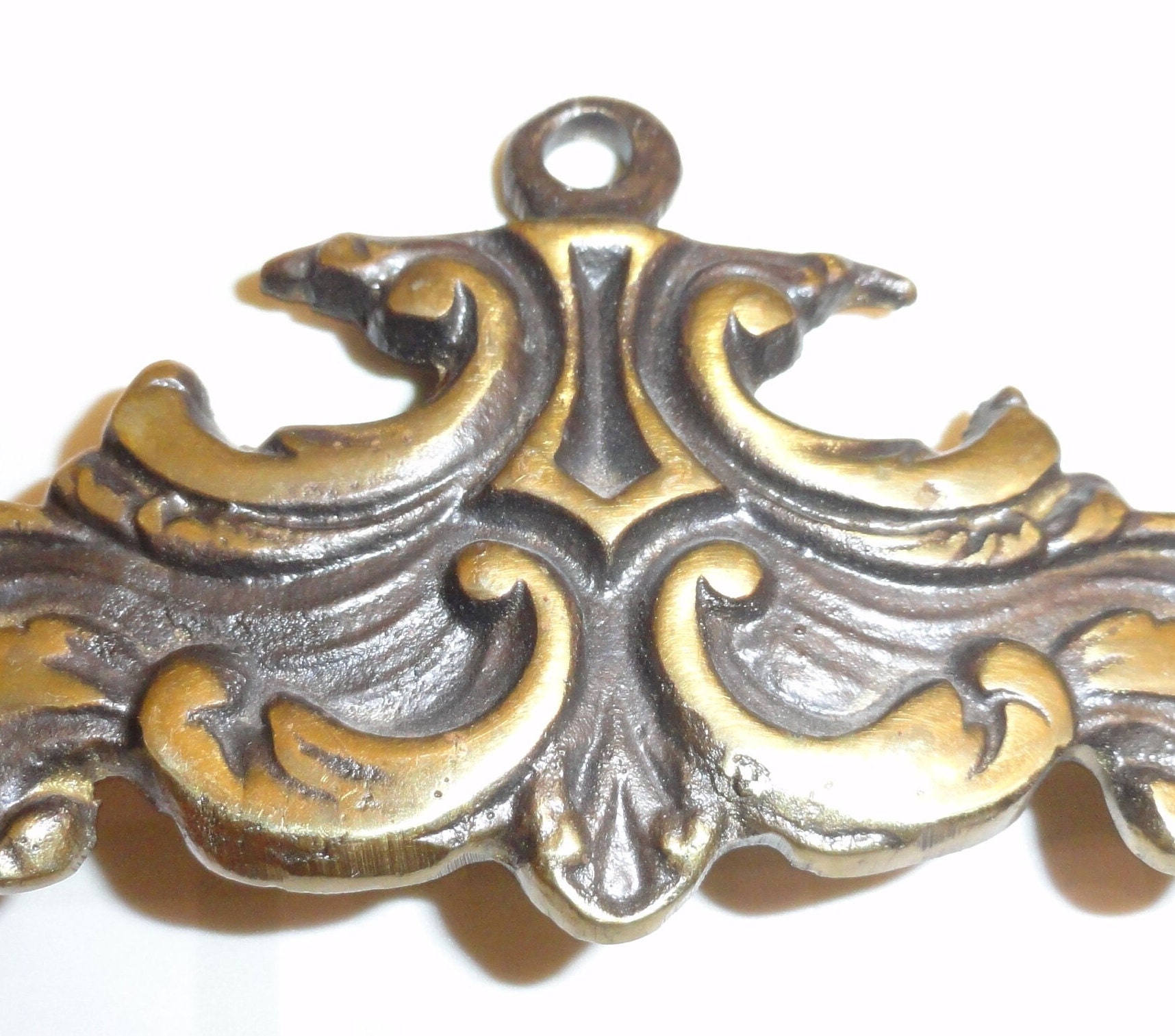 Large Brass Bell Pull Hardware With Ring Etsy