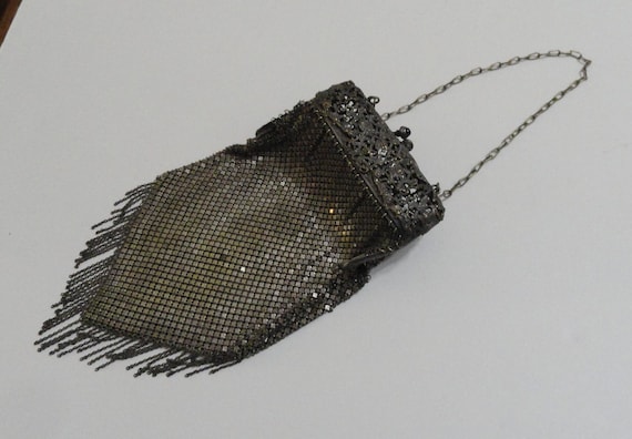 Victorian Mesh Purse w Sapphire Stem - image 2