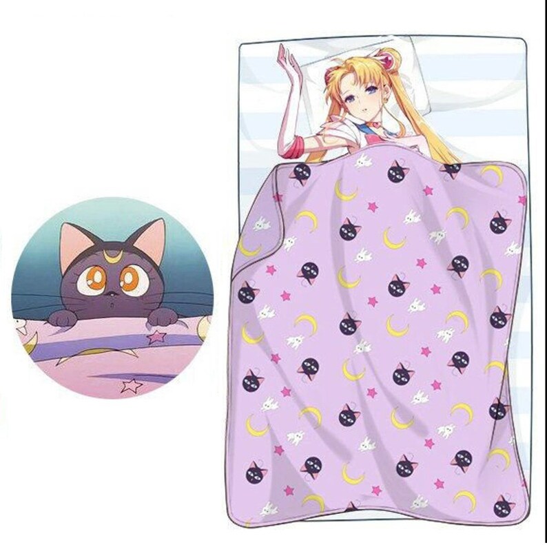 Usagi Sailor Moon Plush Blanket Cute Kawaii Anime Etsy