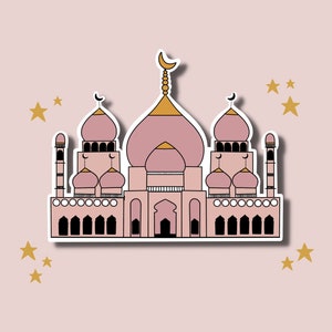 Mosque sticker, Masjid Sticker, Islam, Islamic Sticker, Waterproof Sticker, Muslim, Laptop Sticker, Notebook Sticker, Water Bottle Sticker