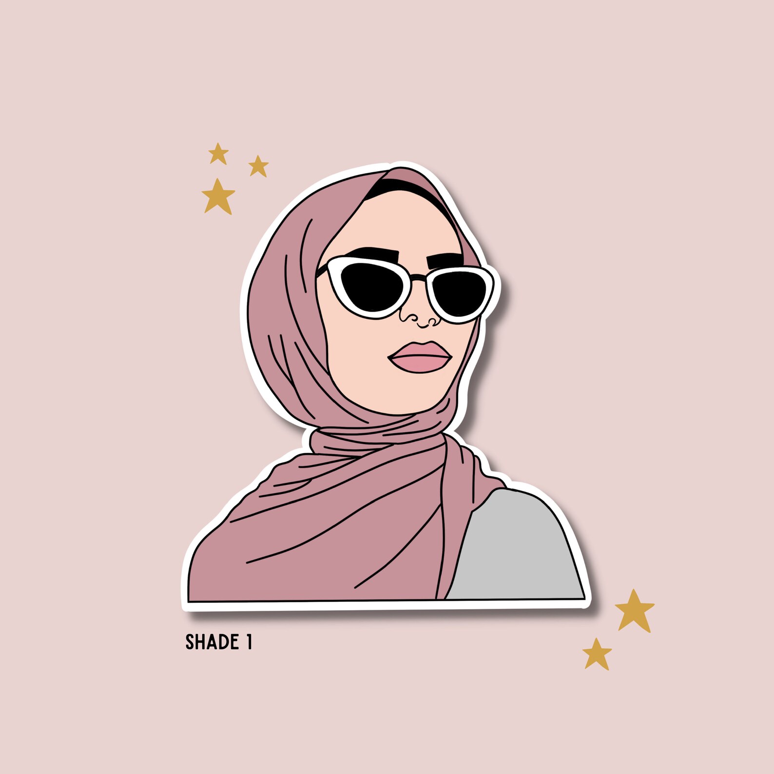 Hijabi Sticker Hijab Sticker Muslim Sticker Islam Sticker Etsy