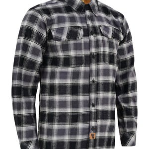 Castlerock Men&#39;s Long Sleeve Plaid Button Down Casual Flannel Shirt, Corduroy Cuffs