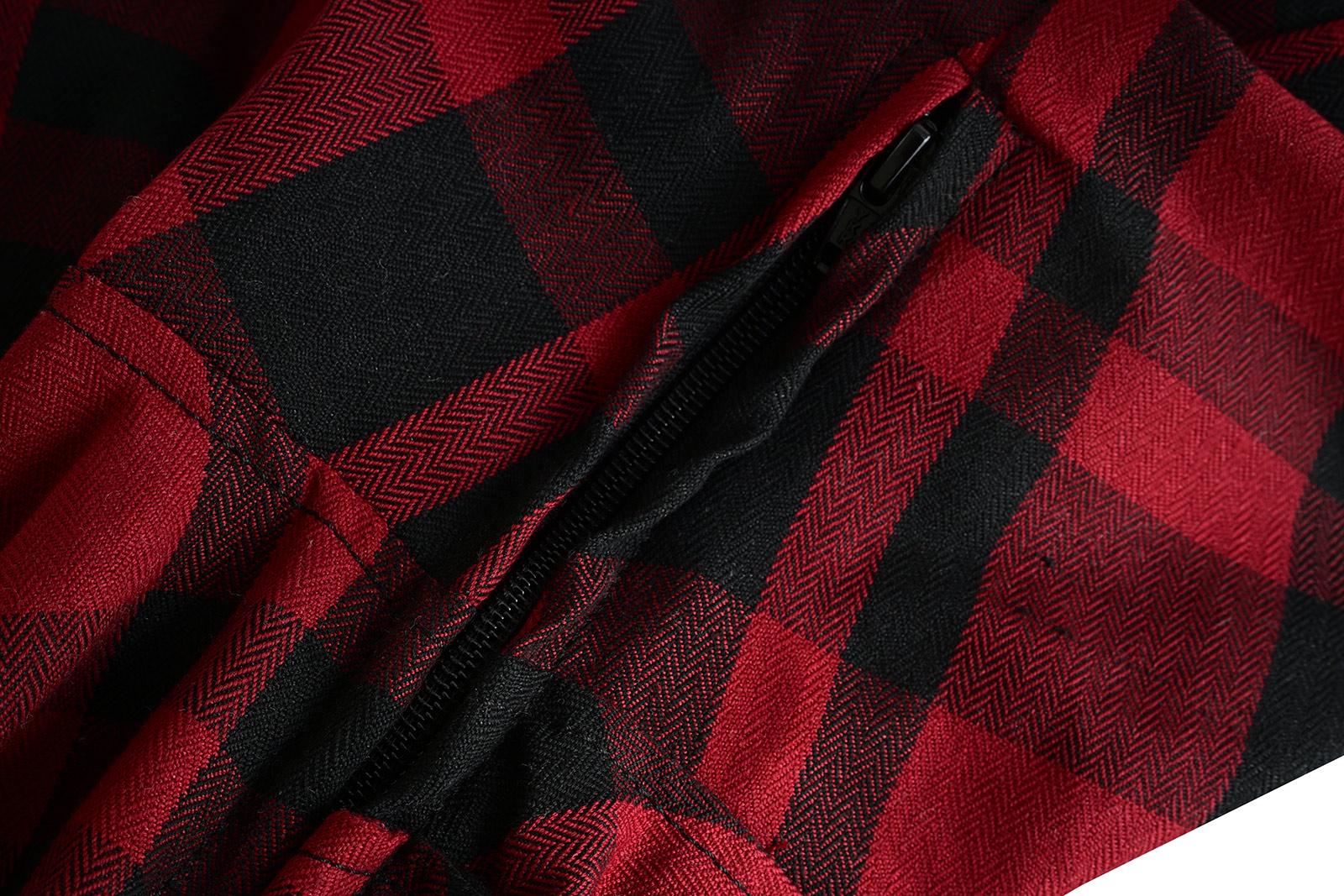 Camicia Biker In Flanella Con Cappuccio Plaid In Italia - Foto 6