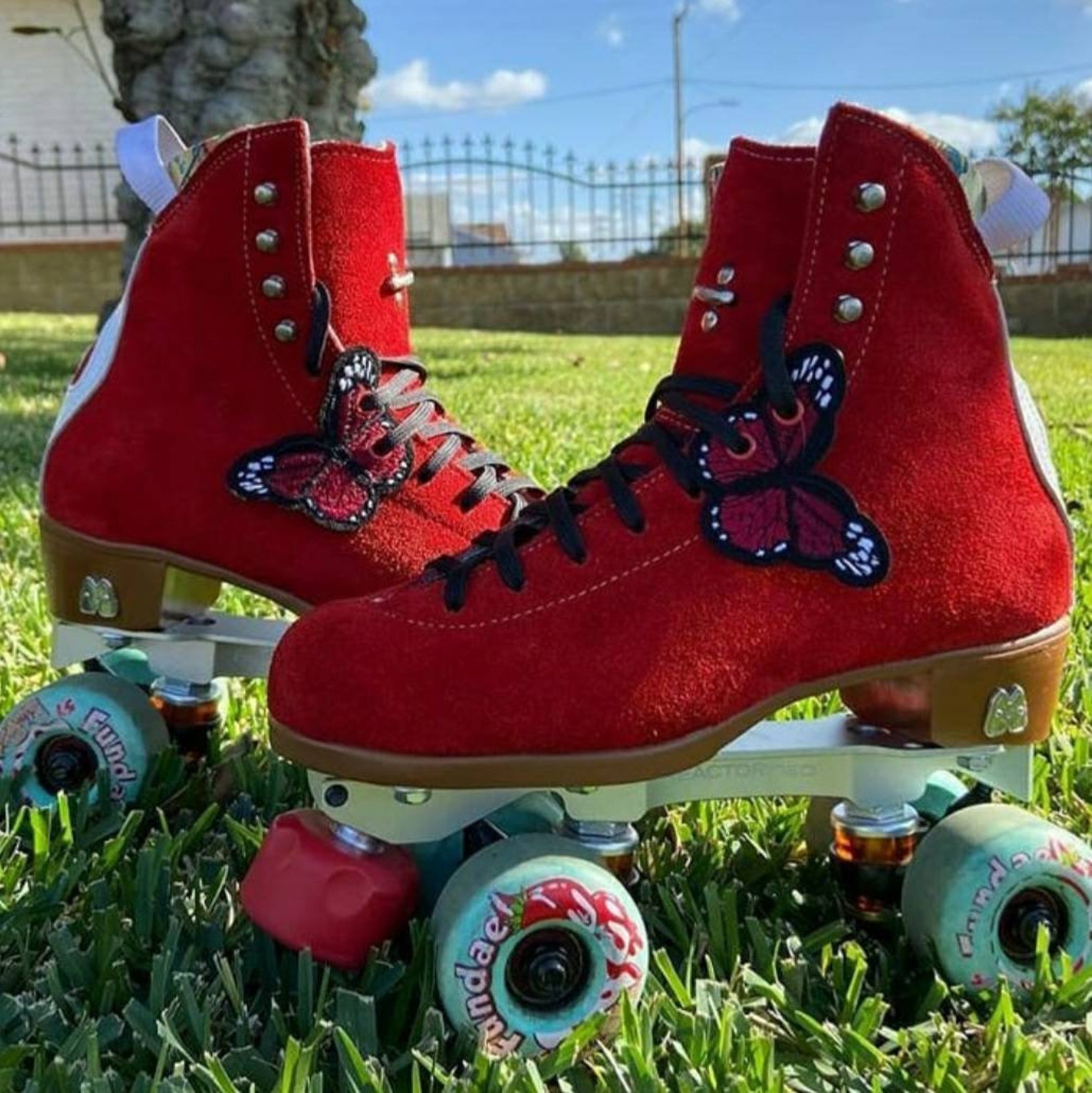 Red Butterfly Shoe / Roller Skate Accessories / Wings Etsy