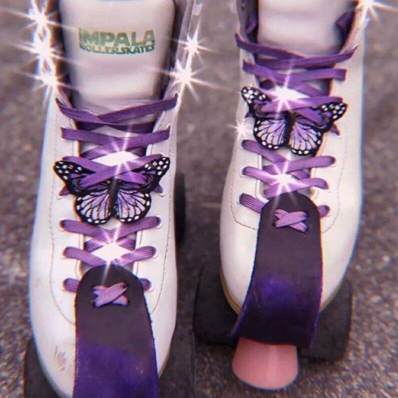 Purple Butterfly Shoe / Roller Skate Accessories / Wings Etsy