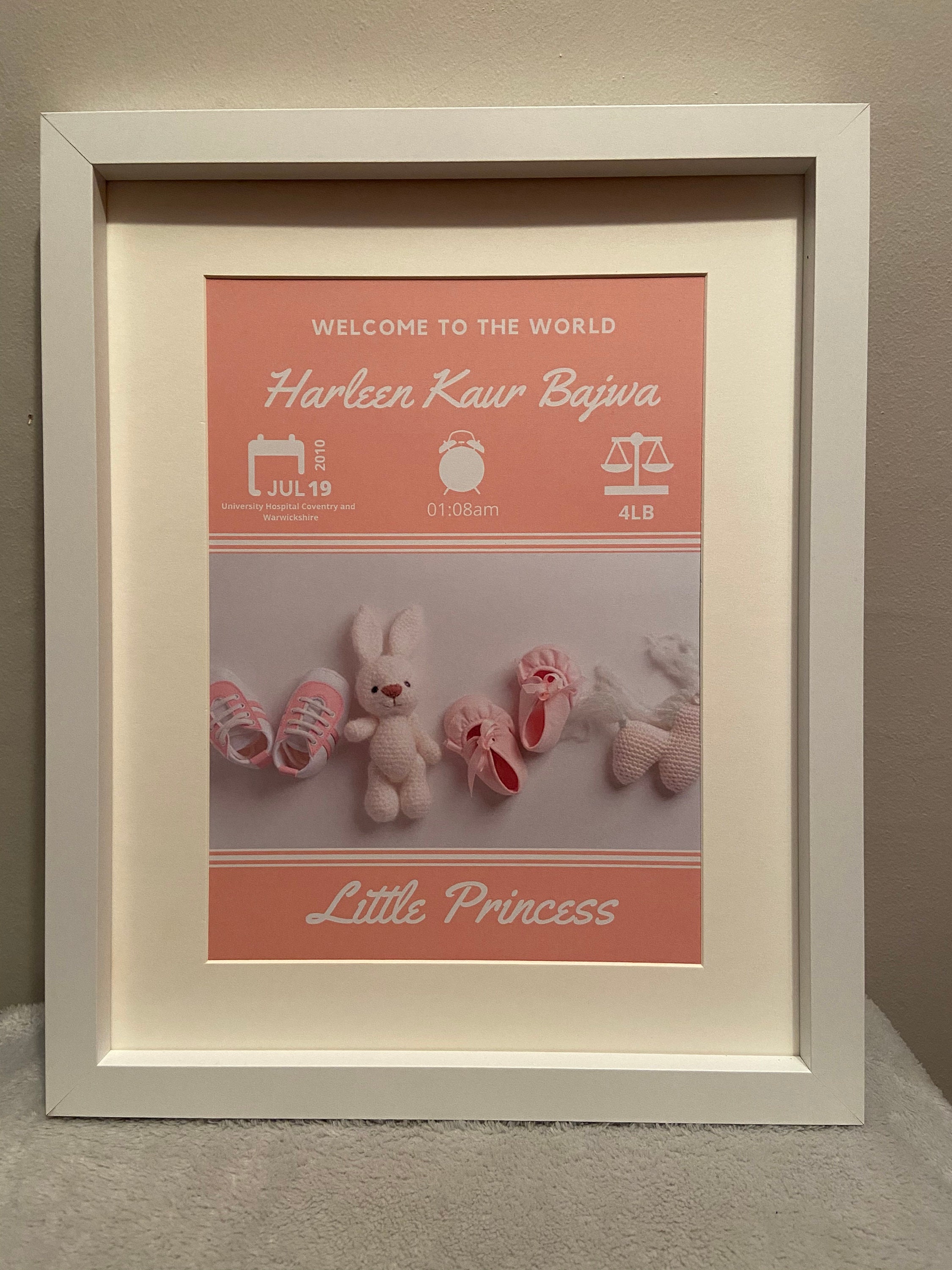 Personalised Baby Keepsake Picture Frame Etsy