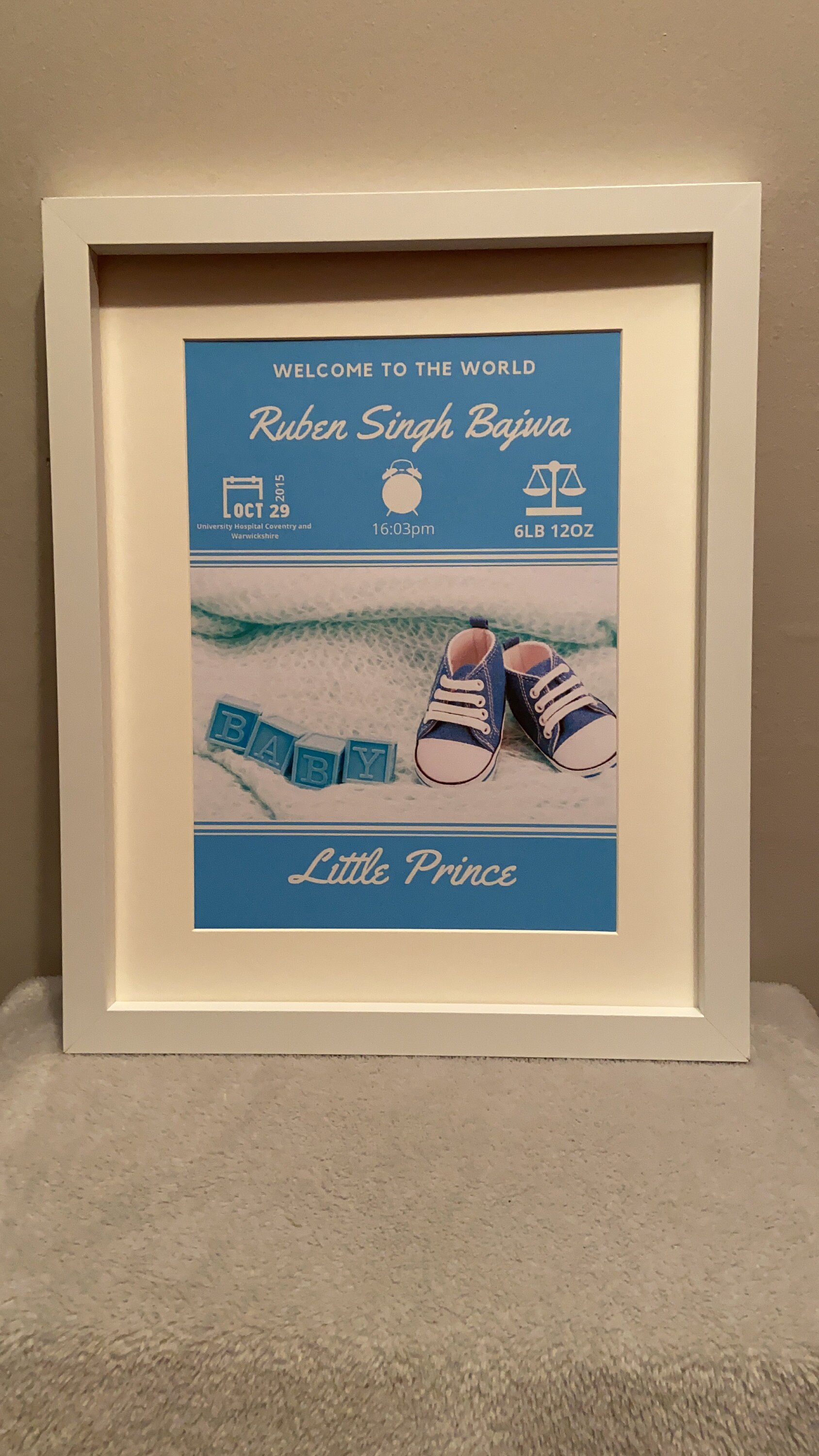 Personalised Baby Keepsake Picture Frame Etsy