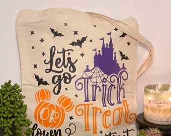 Disneyland Disney World Trick or Treat Tote Bag | Halloween Tote Bag