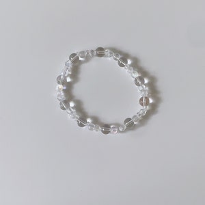 clear beaded bracelet