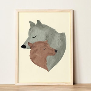 Wolf prints wolves prints wolf lover wolf artwork simple wolf drawing wolf pack of wolves wolf wall mount wolf gifts wolf love valentines