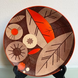 Ursula Fesca Wächtersbach Pottery Plate | Mid Century Modern Ceramic Plate | West German Art Pottery | Decor 3662 | 18cm Wall Plate