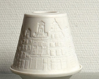 Lladró Amsterdam Porcelain Tealight Holder Dutch Canal Houses Biscuit Porcelain Candle Holder Minimalist Decor