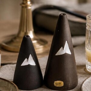Vintage Ravelli Salt and Pepper Set, Dutch Mid Century Ceramic Shakers, Brown MCM Decor