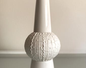 Vintage White Porcelain Vase Royal Bavaria KPM Germany Space Age Vase Sculptural Ceramic Mid Century Modern Decor