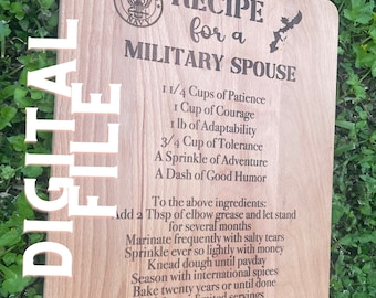 Recipe for a Military Spouse Digital File/SVG