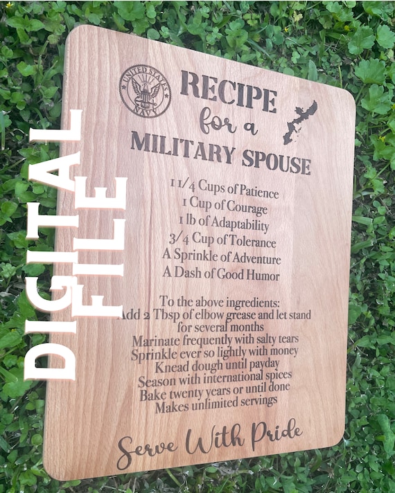 Recipe for a Military Spouse Digital File/SVG