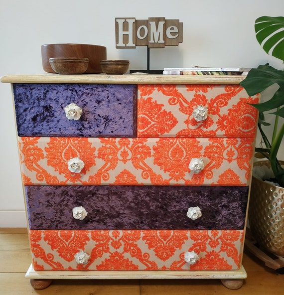 Sold Item Upcycled Pine Chest Of Drawers Etsy