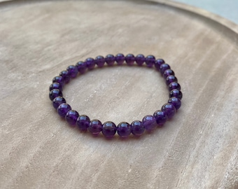 Amethyst Handmade Gemstone Bracelet, Dainty Amethyst Jewelry, Natural Amethyst Crystal, Metaphysical Crystal Jewelry